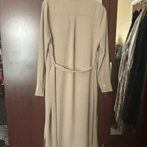 DKNY Taupe Long Sleeve Dress